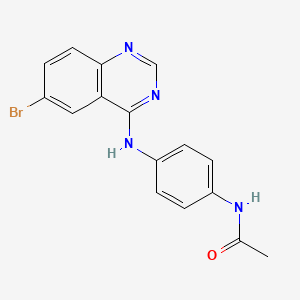 molecular formula C16H13BrN4O B3581514 N-[4-[(6-bromoquinazolin-4-yl)amino]phenyl]acetamide 