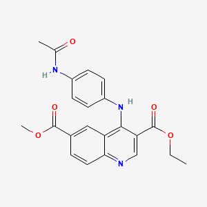 3-O-ethyl 6-O-methyl 4-(4-acetamidoanilino)quinoline-3,6-dicarboxylate