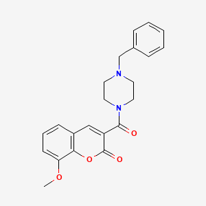 3-[(4-benzyl-1-piperazinyl)carbonyl]-8-methoxy-2H-chromen-2-one