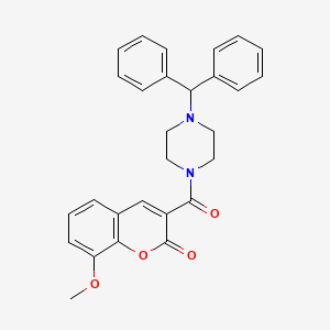 3-(4-Benzhydrylpiperazine-1-carbonyl)-8-methoxychromen-2-one