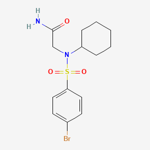 2-[(4-Bromophenyl)sulfonyl-cyclohexylamino]acetamide