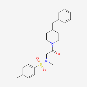 molecular formula C22H28N2O3S B3581597 N-[2-(4-benzylpiperidin-1-yl)-2-oxoethyl]-N,4-dimethylbenzenesulfonamide 