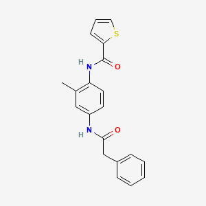 molecular formula C20H18N2O2S B3581604 N-[2-METHYL-4-(2-PHENYLACETAMIDO)PHENYL]THIOPHENE-2-CARBOXAMIDE 