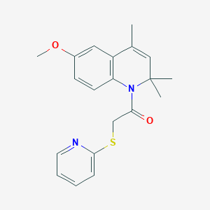 1-(6-METHOXY-2,2,4-TRIMETHYL-1,2-DIHYDROQUINOLIN-1-YL)-2-(PYRIDIN-2-YLSULFANYL)ETHAN-1-ONE