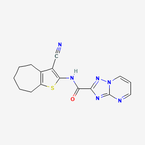 N-(3-cyano-5,6,7,8-tetrahydro-4H-cyclohepta[b]thien-2-yl)[1,2,4]triazolo[1,5-a]pyrimidine-2-carboxamide