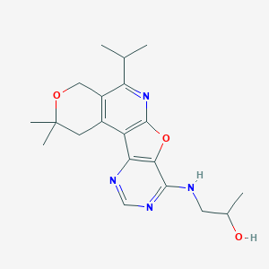 molecular formula C20H26N4O3 B358167 1-[(5-isopropyl-2,2-dimethyl-1,4-dihydro-2H-pyrano[4'',3'':4',5']pyrido[3',2':4,5]furo[3,2-d]pyrimidin-8-yl)amino]-2-propanol CAS No. 899399-36-1