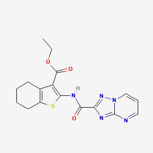 ethyl 2-[([1,2,4]triazolo[1,5-a]pyrimidin-2-ylcarbonyl)amino]-4,5,6,7-tetrahydro-1-benzothiophene-3-carboxylate