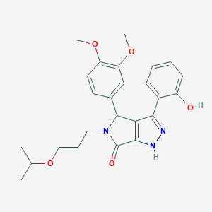 4-(3,4-dimethoxyphenyl)-3-(2-hydroxyphenyl)-5-(3-isopropoxypropyl)-4,5-dihydropyrrolo[3,4-c]pyrazol-6(1H)-one