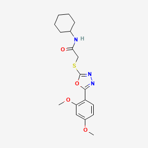 N-cyclohexyl-2-{[5-(2,4-dimethoxyphenyl)-1,3,4-oxadiazol-2-yl]thio}acetamide