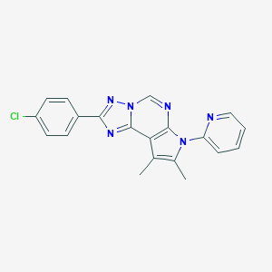 2-(4-chlorophenyl)-8,9-dimethyl-7-(2-pyridinyl)-7H-pyrrolo[3,2-e][1,2,4]triazolo[1,5-c]pyrimidine