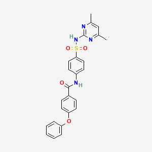 molecular formula C25H22N4O4S B3581744 N-[4-[(4,6-dimethylpyrimidin-2-yl)sulfamoyl]phenyl]-4-phenoxybenzamide 