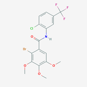 2-bromo-N-[2-chloro-5-(trifluoromethyl)phenyl]-3,4,5-trimethoxybenzamide