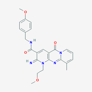 2-imino-N-(4-methoxybenzyl)-1-(2-methoxyethyl)-10-methyl-5-oxo-1,5-dihydro-2H-dipyrido[1,2-a:2,3-d]pyrimidine-3-carboxamide