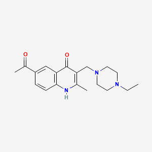 6-acetyl-3-[(4-ethylpiperazin-1-yl)methyl]-2-methyl-1H-quinolin-4-one