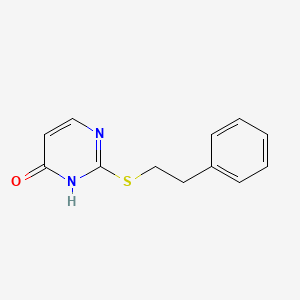 molecular formula C12H12N2OS B3581806 2-[(2-phenylethyl)thio]-4(3H)-pyrimidinone 