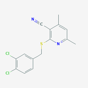 2-[(3,4-Dichlorophenyl)methylsulfanyl]-4,6-dimethylpyridine-3-carbonitrile