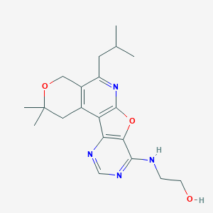 molecular formula C20H26N4O3 B358182 2-[(5-isobutyl-2,2-dimethyl-1,4-dihydro-2H-pyrano[4'',3'':4',5']pyrido[3',2':4,5]furo[3,2-d]pyrimidin-8-yl)amino]ethanol CAS No. 900264-54-2