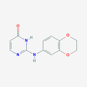 2-(2,3-dihydro-1,4-benzodioxin-6-ylamino)-4(3H)-pyrimidinone