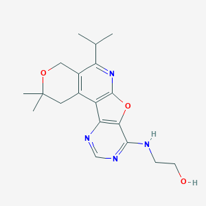 molecular formula C19H24N4O3 B358184 2-(5-Isopropyl-2,2-dimethyl-1,4-dihydro-2H-3,7-dioxa-6,9,11-triaza-benzo[c]fluoren-8-ylamino)-ethanol CAS No. 900289-19-2