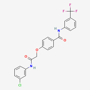 4-[2-(3-chloroanilino)-2-oxoethoxy]-N-[3-(trifluoromethyl)phenyl]benzamide