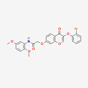 2-{[3-(2-bromophenoxy)-4-oxo-4H-chromen-7-yl]oxy}-N-(2,5-dimethoxyphenyl)acetamide