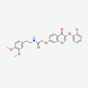 2-{[3-(2-bromophenoxy)-4-oxo-4H-chromen-7-yl]oxy}-N-[2-(3,4-dimethoxyphenyl)ethyl]acetamide