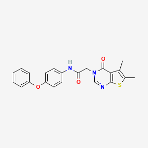 2-(5,6-dimethyl-4-oxothieno[2,3-d]pyrimidin-3(4H)-yl)-N-(4-phenoxyphenyl)acetamide