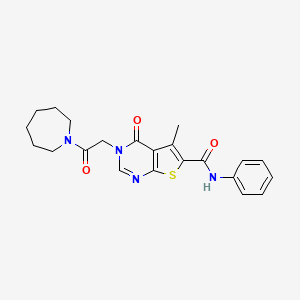 3-[2-(1-azepanyl)-2-oxoethyl]-5-methyl-4-oxo-N-phenyl-3,4-dihydrothieno[2,3-d]pyrimidine-6-carboxamide