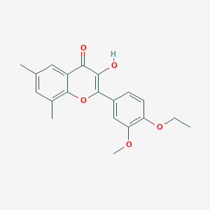 2-(4-Ethoxy-3-methoxyphenyl)-3-hydroxy-6,8-dimethylchromen-4-one