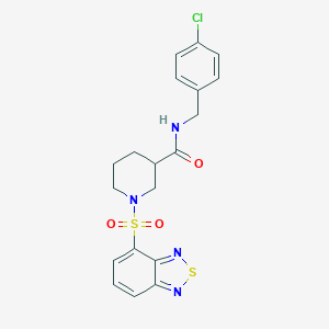 molecular formula C19H19ClN4O3S2 B358188 1-(2,1,3-benzothiadiazol-4-ylsulfonyl)-N-(4-chlorobenzyl)-3-piperidinecarboxamide CAS No. 902513-13-7