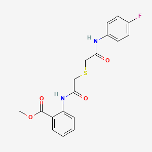 methyl 2-{[({2-[(4-fluorophenyl)amino]-2-oxoethyl}thio)acetyl]amino}benzoate