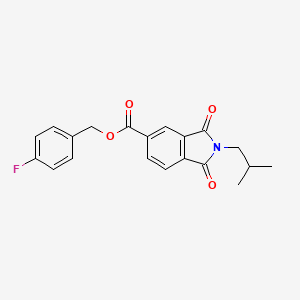 (4-Fluorophenyl)methyl 2-(2-methylpropyl)-1,3-dioxoisoindole-5-carboxylate