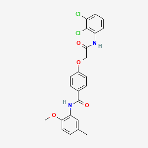 4-{2-[(2,3-dichlorophenyl)amino]-2-oxoethoxy}-N-(2-methoxy-5-methylphenyl)benzamide