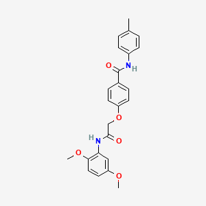 4-{2-[(2,5-dimethoxyphenyl)amino]-2-oxoethoxy}-N-(4-methylphenyl)benzamide