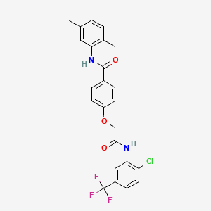 4-[2-[2-chloro-5-(trifluoromethyl)anilino]-2-oxoethoxy]-N-(2,5-dimethylphenyl)benzamide