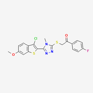 2-{[5-(3-chloro-6-methoxy-1-benzothien-2-yl)-4-methyl-4H-1,2,4-triazol-3-yl]thio}-1-(4-fluorophenyl)ethanone