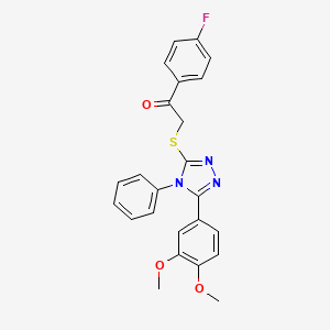 2-[[5-(3,4-Dimethoxyphenyl)-4-phenyl-1,2,4-triazol-3-yl]sulfanyl]-1-(4-fluorophenyl)ethanone