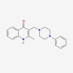 2-methyl-3-[(4-phenyl-1-piperazinyl)methyl]-4-quinolinol