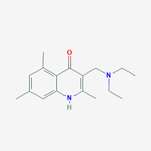 molecular formula C17H24N2O B3581958 3-[(diethylamino)methyl]-2,5,7-trimethyl-4-quinolinol 