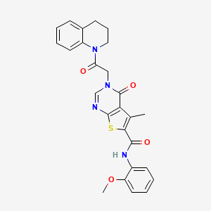 3-[2-(3,4-dihydro-1(2H)-quinolinyl)-2-oxoethyl]-N-(2-methoxyphenyl)-5-methyl-4-oxo-3,4-dihydrothieno[2,3-d]pyrimidine-6-carboxamide