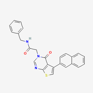 molecular formula C25H19N3O2S B3582015 N-benzyl-2-(5-naphthalen-2-yl-4-oxothieno[2,3-d]pyrimidin-3-yl)acetamide 