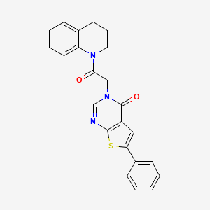 3-[2-(3,4-dihydro-1(2H)-quinolinyl)-2-oxoethyl]-6-phenylthieno[2,3-d]pyrimidin-4(3H)-one