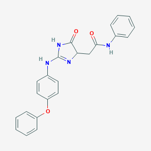 2-[4-oxo-2-(4-phenoxyanilino)-4,5-dihydro-1H-imidazol-5-yl]-N-phenylacetamide