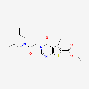 Ethyl 3-[2-(dipropylamino)-2-oxoethyl]-5-methyl-4-oxothieno[2,3-d]pyrimidine-6-carboxylate