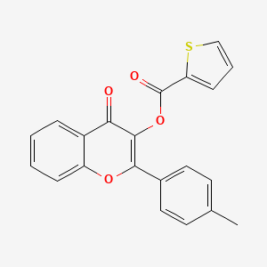 molecular formula C21H14O4S B3582066 2-(4-methylphenyl)-4-oxo-4H-chromen-3-yl 2-thiophenecarboxylate 