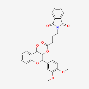 2-(3,4-dimethoxyphenyl)-4-oxo-4H-chromen-3-yl 4-(1,3-dioxo-1,3-dihydro-2H-isoindol-2-yl)butanoate