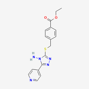 ethyl 4-({[4-amino-5-(4-pyridinyl)-4H-1,2,4-triazol-3-yl]thio}methyl)benzoate