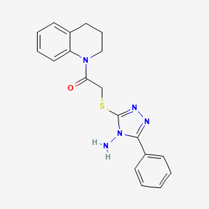 3-{[2-(3,4-dihydro-1(2H)-quinolinyl)-2-oxoethyl]thio}-5-phenyl-4H-1,2,4-triazol-4-amine