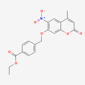 ethyl 4-{[(4-methyl-6-nitro-2-oxo-2H-chromen-7-yl)oxy]methyl}benzoate