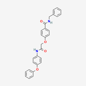 molecular formula C28H24N2O4 B3582140 N-benzyl-4-{2-oxo-2-[(4-phenoxyphenyl)amino]ethoxy}benzamide 